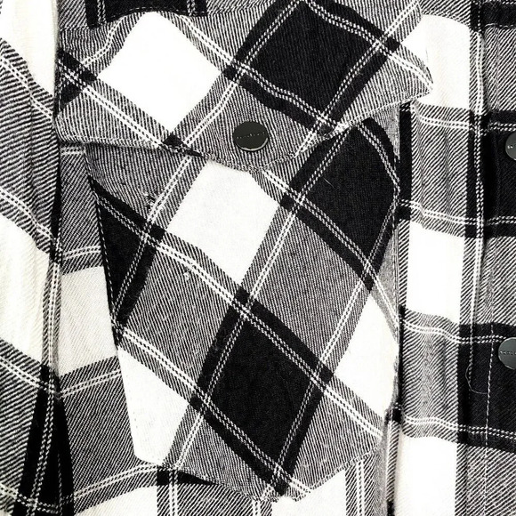 Sanctuary Tartan Plaid Boyfriend Flannel Shirt Womens Small Soft Cotton - Picture 5 of 9